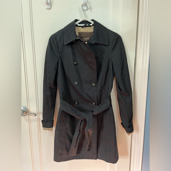 Coach Sateen Trench Coat - Picture 1 of 3